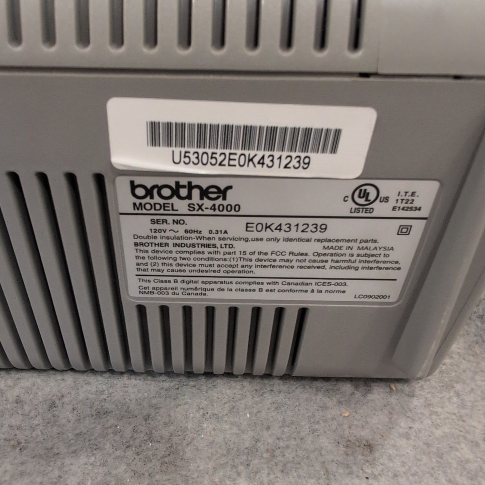 Brother SX-4000 Electronic Typewriter Vintage Gray with Dust Cover SX4000 Cover - Picture 5 of 6
